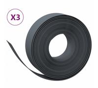 Bordures de jardin 3 pcs gris 10 m 15 cm polyéthylène vidaXL vidaXL