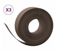 Bordures de jardin 3 pcs marron 10 m 15 cm polyéthylène vidaXL vidaXL
