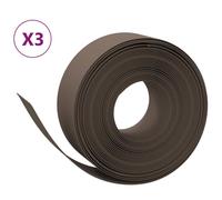 Bordures de jardin 3 pcs marron 10 m 20 cm polyéthylène vidaXL vidaXL