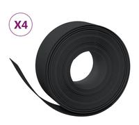 Bordures de jardin 4 pcs noir 10 m 20 cm polyéthylène vidaXL vidaXL