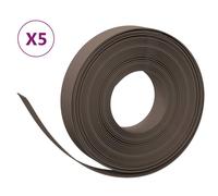 Bordures de jardin 5 pcs marron 10 m 10 cm polyéthylène vidaXL vidaXL