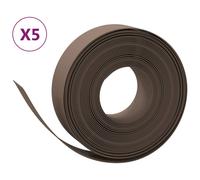 Bordures de jardin 5 pcs marron 10 m 15 cm polyéthylène vidaXL vidaXL