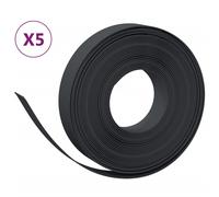 Bordures de jardin 5 pcs noir 10 m 10 cm polyéthylène vidaXL vidaXL