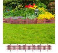 Bordures de Jardin Brun 17 pcs/10 m Frontière Bord Bordure de Pelouse vidaXL