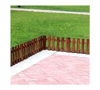 Bordures de Jardin en Bois, Garde-Corps de Jardin Flexible, Bordure de Paysage extérieur à Faire soi-même(Brown,50x20cm/8pcs)