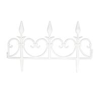 Bordures de Jardin en Plastique Flexible Lot de 8 - Longueur Linéaire 4.08 m - Idéal pour Clôture, Massif, Pelouse, Parterre - 50 CM x 30 CM - Blanc