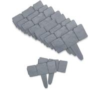Bordures de Jardin en Plastique Flexible Lot de 8 - Longueur Linéaire 4.08 m - Idéal pour Clôture, Massif, Pelouse, Parterre - 50 CM x 30 CM - Blanc (Effet Pierre)