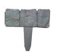 Bordures de Jardin Idées de clôtures Jardin, 10 Bordures clôture, en Plastique for la Maison(Grey)