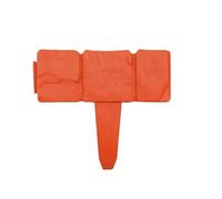 Bordures de Jardin Idées de clôtures Jardin, 10 pièces Bordures décoratives Courtes for Petits parterres Fleurs, piquets Flexibles l'entretien la pelouse(Orange)