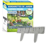 Bordures de jardin imitation pierre - lot de 80