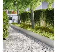Bordure de jardin en acier galvanisé - vidaXL - 100x0.5x30 cm - Lot de 10 pièces - Argenté - Résistant à la rouille
