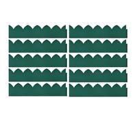 Bordures de jardin 10 pcs Vert 65x15 cm PP