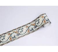 bordures de papier peint auto-adhésives ， Frise de papier peint à décoller et coller multicolore(Vintage Ranunculus Mosaic)