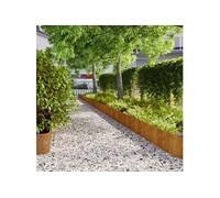 vidaXL Bordures de pelouse 10 pcs 25x103 cm acier corten flexible
