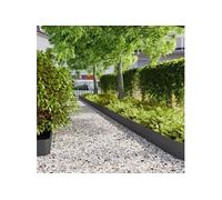 Bordures de pelouse 10 pcs noir 20x103 cm acier laminé à froid, bordure de jardin, bordure de lit de jardin, bordure 860154