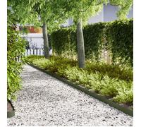 vidaXL Bordure de pelouse 10 pièces vert olive 100 x 0,05 x 20 cm