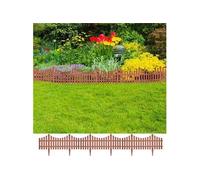 vidaXL Bordures de Jardin Brun 17 pcs/10 m Frontière Bord Bordure de Pelouse