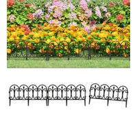 Bordures de pelouse 17 pcs Noir 10 m PP Noir G