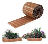 Bordures de pelouse en métal galvanisé ondulé de 25,4 cm x 6,1 m, bordures paysagères, longues bandes flexibles pour légumes, parterres surélevés, entourages d'arbre de fleurs - Rouille