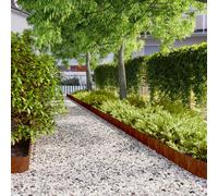 Bordures de Pelouse Jardin Terrasse Extérieur Acier Corten Flexible vidaXL