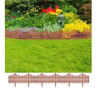 Bordures de pelouse - VIDAXL - 17 pcs - Marron - 10 m - Résistant aux intempéries