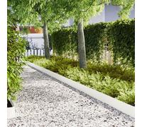 bordures de pelouse vidaXL 20 pcs Blanc 100x0,5x20 cm Acier