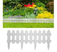 vidaXL Bordures de pelouse 25 pièces 10 m Blanc PP