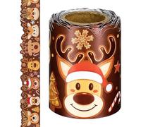 Bordures de tableau d'affichage sur le thème de Noël - Décoration de vacances de 10 m - Bordure de vacances pour salle de classe - Pour cadre photo, salle de classe, événement scolaire, bureau, église