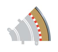 Bordures Extérieures Courbe R1 45° (x4) circuit 1/32 Scalextric