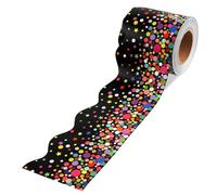 Bordures festonnées colorées pour tableau d'affichage de confettis de 19,2 m pour salle de classe et décoration de fête