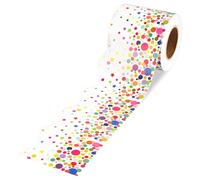 Bordures festonnées colorées pour tableau d'affichage de confettis de 19,2 m pour salle de classe et décoration de fête