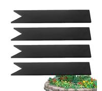 Bordures métalliques de Jardin - Lot de 4 piquets en Acier Massif | Barrière paysagère de 15 cm d'épaisseur avec Clips de Connexion pour patios, Parcs, Jardins, allées, Parterre de Fleurs