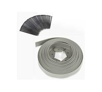 IDMarket – Bordurette de jardin flexible 10 m grise hauteur 5 cm + 30 piquets