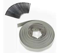 Bordurette de jardin flexible grise 10M avec 30 piquets d'ancrage
