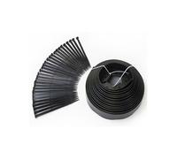 IDMarket Bordurette de jardin flexible 10 m - noire 5 cm + 30 piquets