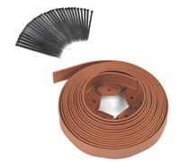 Bordurette de jardin flexible 10 M terracotta hauteur 5 CM + 30 piquets