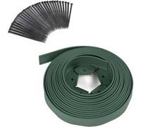IDMarket – Bordurette de jardin flexible 10 m verte, hauteur 5 cm + 30 piquets
