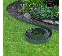 IDMarket – Bordurette de jardin flexible 10 m verte, hauteur 5 cm + 30 piquets