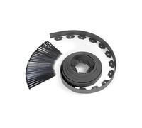 IDMarket - Bordurette de Jardin Flexible 8 M Gris Anthracite Hauteur 12 cm + 24 piquets