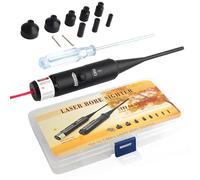 Bore Sighter, Kit Professionnel De Visée D'alésage, Compatible Calibres .177 À .50 Viseur À Alésage Rouge, Alliage D'aluminium Noir, Kit De Réglage De La Visée pour L'Étalonnage Horizontal