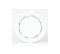 Table Passion Assiette plate Boréalis porcelaine décorée pois moucheté Gris 27 cm Lot de 6