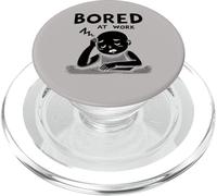 Bored at Work Funny Lazy Workers Office Humor Lovers PopSockets PopGrip pour MagSafe