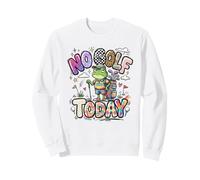 Bored Frog Says No Golf Today Design coloré Sweatshirt