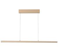 Borena Lampe suspendue Couleur sable Longueur : 113 cm Largeur : 6,5 cm Hauteur réglable 70-180 cm Avec bouton à intensité variable en continu Réglage de la température de couleur 3 niveaux 1 x LED 34
