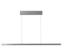 Borena Suspension en aluminium/nickel Longueur : 113 cm Largeur : 6,5 cm Hauteur réglable 70-180 cm Avec bouton à intensité variable en continu Réglage de la température de couleur 3 niveaux 1 x LED
