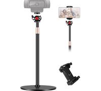 Borenbuir Support pour webcam de bureau, support de table pour Logitech C920 C922 BRIO, trépied de table avec tête sphérique rotatif à 360° pour la diffusion en direct avec filetage de 1/4"
