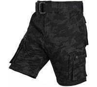 Bores Camo Cargo Short, Camouflage noir, Taille 38