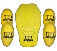 Bores Ensemble de protecteur d'épaule/coude/arrière, jaune, Taille unique