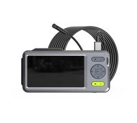Borescopes NTS500B caméra d'inspection 1080P écran IPS de 5 pouces, caméra d'inspection endoscopique à triple objectif de 5 mm, borescope IP67 de 5 m avec 8 LEDs et microphone intégré