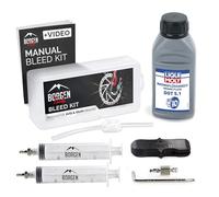 Borgen Kit de Purge pour Freins à Disque AVID & SRAM | Pour AVID Elixir et autres modèles, avec 250 ml de liquide de frein DOT 5.1 pour freins à disque SRAM.